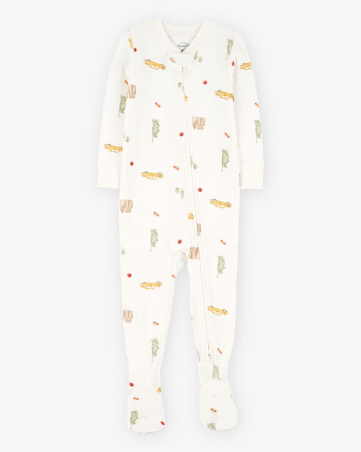 Baby New York City Print Footie 1-Piece PurelySoft Pajamas