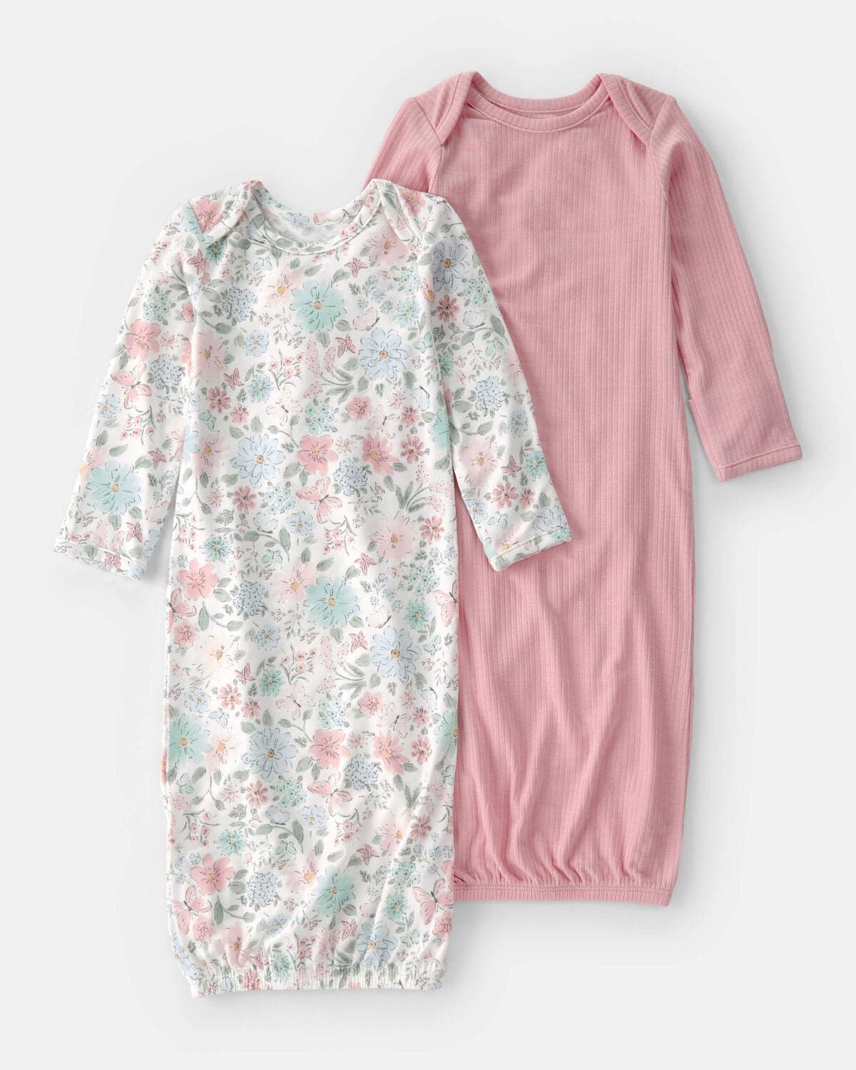 Baby Girl 2-Pack Butterfly Garden PurelySoft Sleeper Gowns